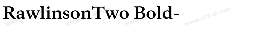 RawlinsonTwo Bold字体转换